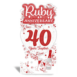 Ruby Anniversary Card